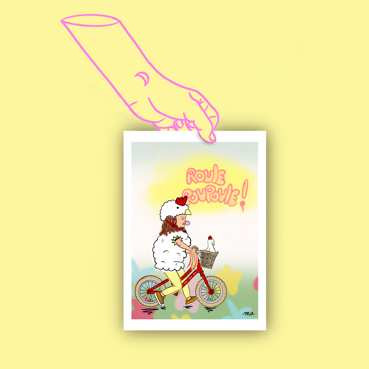 Illustration Roule ma Poule version Yellow