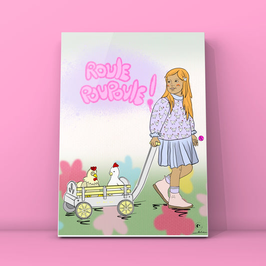 Illustration Roule ma Poule version Pink