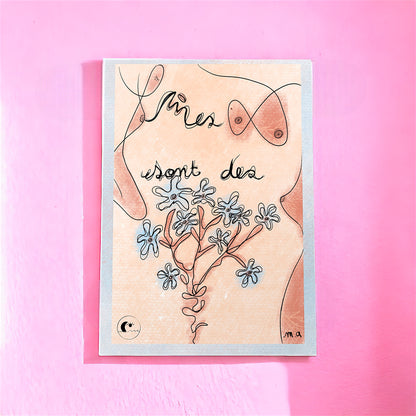 Illustration Tétés fleuris