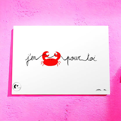 Carte J’en pince pour Toi